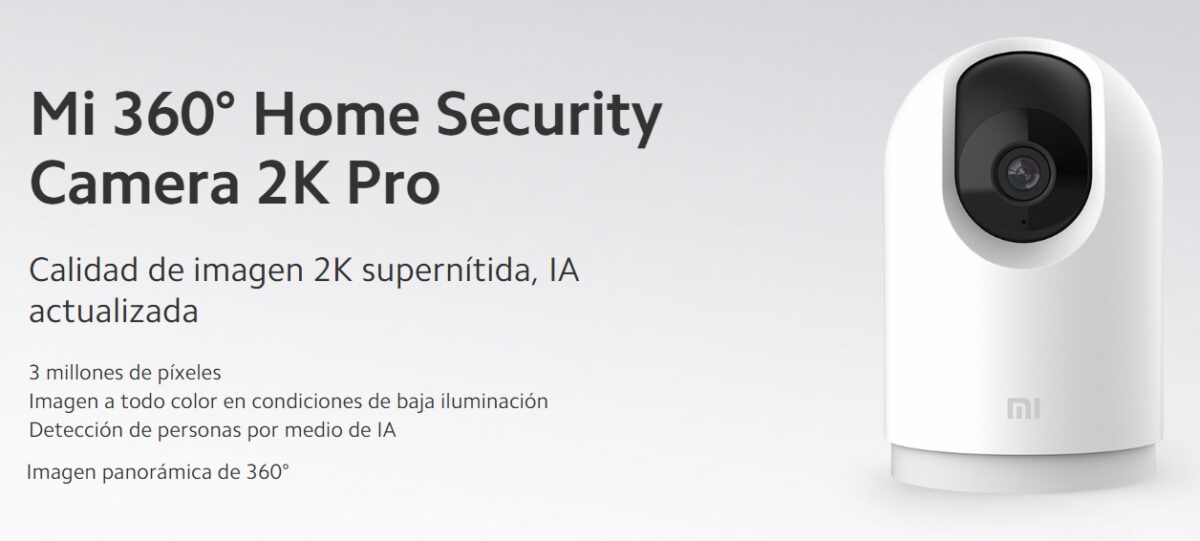 Mi 360° Home Security Camera 2K Pro - Cámara de seguridad 360° 2K ...