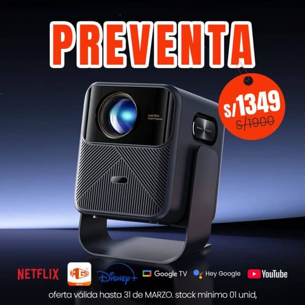 📽 Proyector Wanbo Mozart 1 Pro Versión 2025 | Cine en Casa con Google TV y 1200 ANSI Lúmenes