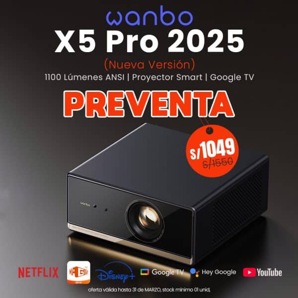 Wanbo X5 Pro - New 2025 - Proyector inteligente